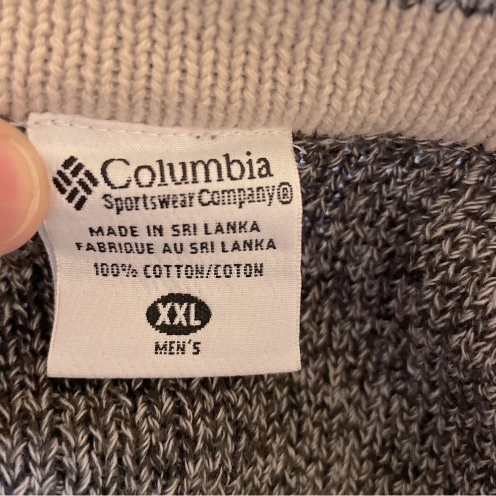 Columbia Knit Pullover Sweater Men's Size 2XL Crew Neck Rib Trim 100% Cotton - Picture 3 of 4